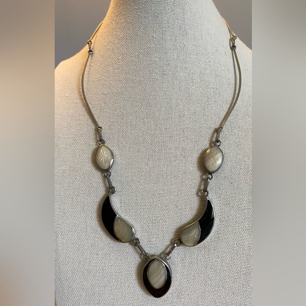 Vintage Mother of Pearl Inlay Necklace